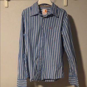 Hollister Blue Striped Dress Shirt
